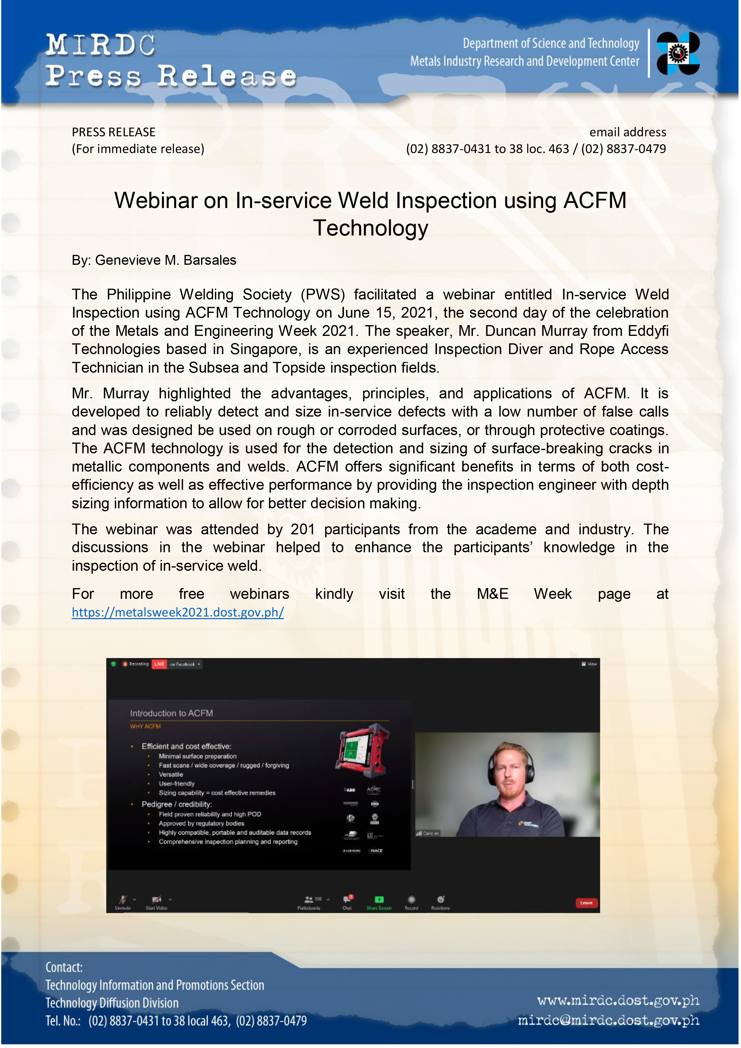 In Service Webinar Write up